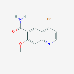 molecular formula C11H9BrN2O2 B2630200 4-溴-7-甲氧基喹啉-6-甲酰胺 CAS No. 2089310-92-7