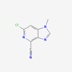 molecular formula C8H5ClN4 B2630203 6-Chloro-1-methyl-1H-imidazo[4,5-c]pyridine-4-carbonitrile CAS No. 1104381-00-1