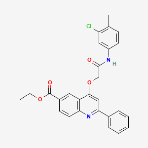 Ethyl 4-{2-[(3-chloro-4-methylphenyl)amino]-2-oxoethoxy}-2-phenylquinoline-6-carboxylate