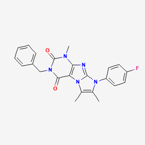 molecular formula C23H20FN5O2 B2630211 3-苄基-8-(4-氟苯基)-1,6,7-三甲基-1H-咪唑并[2,1-f]嘌呤-2,4(3H,8H)-二酮 CAS No. 887458-93-7