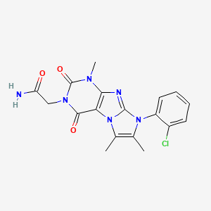 2-[6-(2-Chlorophenyl)-4,7,8-trimethyl-1,3-dioxopurino[7,8-a]imidazol-2-yl]acetamide