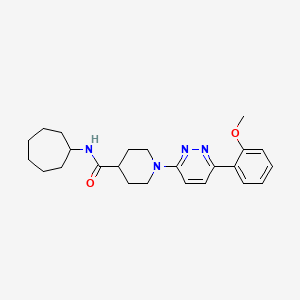 molecular formula C24H32N4O2 B2630220 N-环庚基-1-(6-(2-甲氧基苯基)吡哒嗪-3-基)哌啶-4-甲酰胺 CAS No. 1203140-37-7