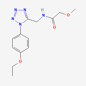 molecular formula C13H17N5O3 B2630223 N-((1-(4-ethoxyphenyl)-1H-tetrazol-5-yl)methyl)-2-methoxyacetamide CAS No. 1005301-25-6