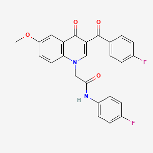 2-[3-(4-fluorobenzoyl)-6-methoxy-4-oxoquinolin-1-yl]-N-(4-fluorophenyl)acetamide