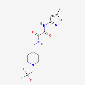 molecular formula C14H19F3N4O3 B2630231 N'-(5-Methyl-1,2-oxazol-3-yl)-N-[[1-(2,2,2-trifluoroethyl)piperidin-4-yl]methyl]oxamide CAS No. 2320854-41-7