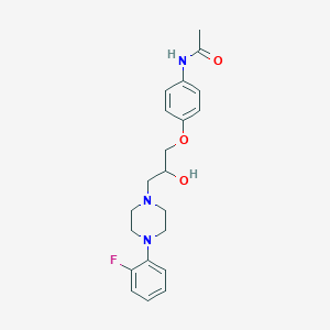 molecular formula C21H26FN3O3 B2630235 N-(4-(3-(4-(2-fluorophenyl)piperazin-1-yl)-2-hydroxypropoxy)phenyl)acetamide CAS No. 613655-81-5