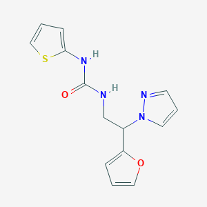 1-(2-(furan-2-yl)-2-(1H-pyrazol-1-yl)ethyl)-3-(thiophen-2-yl)urea