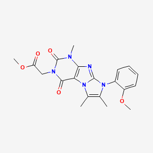 methyl 2-(8-(2-methoxyphenyl)-1,6,7-trimethyl-2,4-dioxo-1H-imidazo[2,1-f]purin-3(2H,4H,8H)-yl)acetate