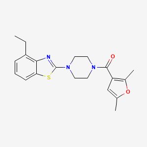 molecular formula C20H23N3O2S B2630260 (2,5-Dimethylfuran-3-yl)(4-(4-ethylbenzo[d]thiazol-2-yl)piperazin-1-yl)methanone CAS No. 1203140-65-1