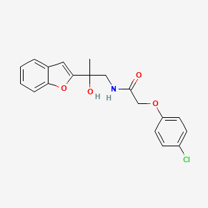 molecular formula C19H18ClNO4 B2630268 N-(2-(benzofuran-2-yl)-2-hydroxypropyl)-2-(4-chlorophenoxy)acetamide CAS No. 2034276-70-3