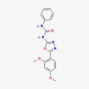 molecular formula C17H16N4O4 B2630278 1-(5-(2,4-Dimethoxyphenyl)-1,3,4-oxadiazol-2-yl)-3-phenylurea CAS No. 1219901-96-8