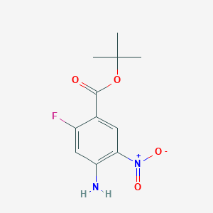 molecular formula C11H13FN2O4 B2630285 Tert-butyl 4-amino-2-fluoro-5-nitrobenzoate CAS No. 2248373-82-0