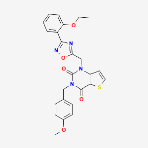 molecular formula C25H22N4O5S B2630287 N-(3-methoxyphenyl)-2-({6-[4-(piperidin-1-ylcarbonyl)piperidin-1-yl]pyridazin-3-yl}thio)acetamide CAS No. 1251548-56-7