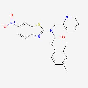 molecular formula C23H20N4O3S B2630306 2-(2,4-dimethylphenyl)-N-(6-nitrobenzo[d]thiazol-2-yl)-N-(pyridin-2-ylmethyl)acetamide CAS No. 899731-65-8