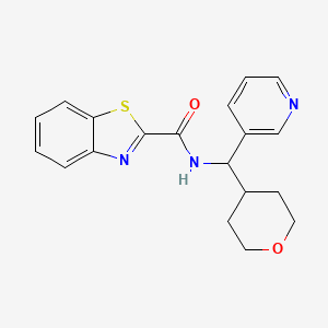 molecular formula C19H19N3O2S B2630307 N-(吡啶-3-基(四氢-2H-吡喃-4-基)甲基)苯并[d]噻唑-2-甲酰胺 CAS No. 2034456-46-5