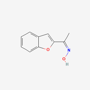 molecular formula C10H9NO2 B2630308 2-[1-(羟亚氨基)乙基]苯并呋喃 CAS No. 91880-85-2