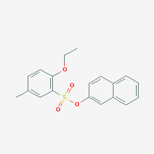 molecular formula C19H18O4S B2630314 Naphthalen-2-yl 2-ethoxy-5-methylbenzene-1-sulfonate CAS No. 2361749-38-2