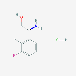 molecular formula C9H13ClFNO B2630321 (S)-2-Amino-2-(3-fluoro-2-methylphenyl)ethanol hydrochloride CAS No. 1951425-23-2