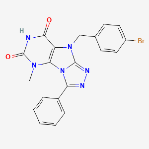 molecular formula C20H15BrN6O2 B2630329 9-(4-溴苄基)-5-甲基-3-苯基-5H-[1,2,4]三唑并[4,3-e]嘌呤-6,8(7H,9H)-二酮 CAS No. 921857-00-3