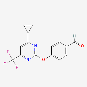 4-((4-Cyclopropyl-6-(trifluoromethyl)pyrimidin-2-yl)oxy)benzaldehyde