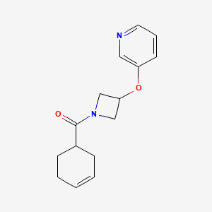 molecular formula C15H18N2O2 B2630377 环己-3-烯-1-基（3-（吡啶-3-氧基）氮杂环丁-1-基）甲酮 CAS No. 1903685-01-7