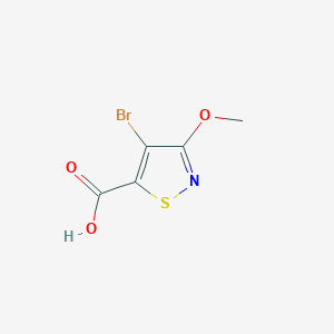 molecular formula C5H4BrNO3S B2630383 4-Bromo-3-methoxy-1,2-thiazole-5-carboxylic acid CAS No. 2107271-27-0