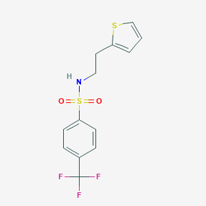 molecular formula C13H12F3NO2S2 B263039 N-[2-(2-thienyl)ethyl]-4-(trifluoromethyl)benzenesulfonamide 