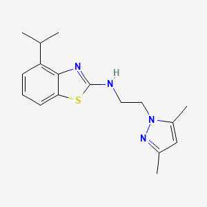 molecular formula C17H22N4S B2630392 N-(2-(3,5-dimethyl-1H-pyrazol-1-yl)ethyl)-4-isopropylbenzo[d]thiazol-2-amine CAS No. 1204297-80-2