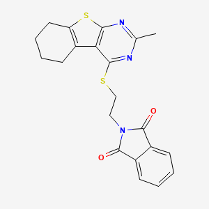 2-(2-((2-Methyl-5,6,7,8-tetrahydrobenzo[4,5]thieno[2,3-d]pyrimidin-4-yl)thio)ethyl)isoindoline-1,3-dione