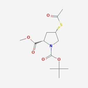 1-tert-butyl 2-methyl (2S,4S)-4-(acetylsulfanyl)pyrrolidine-1,2-dicarboxylate