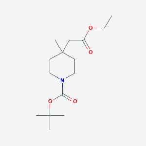 molecular formula C15H27NO4 B2630403 Ethyl 1-Boc-4-methyl-4-piperidineacetate CAS No. 1772585-44-0