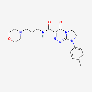 molecular formula C20H26N6O3 B2630407 N-(3-morpholinopropyl)-4-oxo-8-(p-tolyl)-4,6,7,8-tetrahydroimidazo[2,1-c][1,2,4]triazine-3-carboxamide CAS No. 946229-69-2