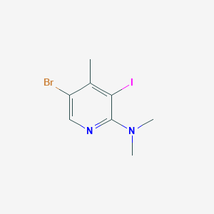 molecular formula C8H10BrIN2 B2630418 5-Bromo-3-iodo-N,N,4-trimethylpyridin-2-amine CAS No. 2307553-13-3