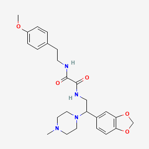 N1-(2-(benzo[d][1,3]dioxol-5-yl)-2-(4-methylpiperazin-1-yl)ethyl)-N2-(4-methoxyphenethyl)oxalamide