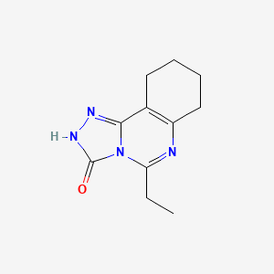 molecular formula C11H14N4O B2630437 5-乙基-7,8,9,10-四氢[1,2,4]三唑并[4,3-c]喹唑啉-3(2H)-酮 CAS No. 1708251-28-8