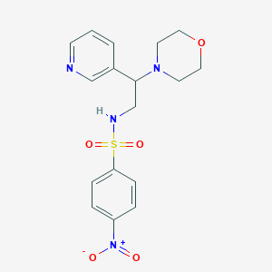 molecular formula C17H20N4O5S B2630455 N-(2-morpholino-2-(pyridin-3-yl)ethyl)-4-nitrobenzenesulfonamide CAS No. 862827-33-6