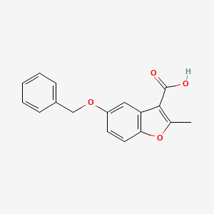 molecular formula C17H14O4 B2630456 5-(Benzyloxy)-2-methyl-1-benzofuran-3-carboxylic acid CAS No. 5010-53-7