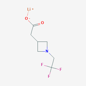 molecular formula C7H9F3LiNO2 B2630467 Lithium;2-[1-(2,2,2-trifluoroethyl)azetidin-3-yl]acetate CAS No. 2309458-19-1