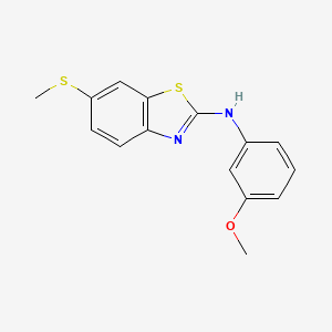 molecular formula C15H14N2OS2 B2630468 N-(3-methoxyphenyl)-6-(methylthio)benzo[d]thiazol-2-amine CAS No. 890960-54-0