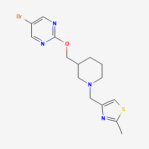 4-[[3-[(5-Bromopyrimidin-2-yl)oxymethyl]piperidin-1-yl]methyl]-2-methyl-1,3-thiazole