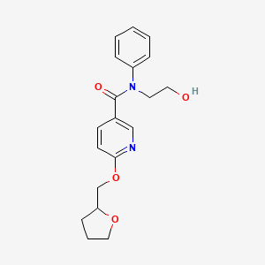 N-(2-hydroxyethyl)-N-phenyl-6-((tetrahydrofuran-2-yl)methoxy)nicotinamide