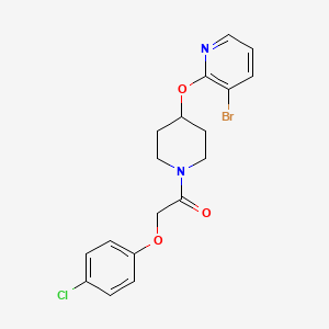 molecular formula C18H18BrClN2O3 B2630475 1-(4-((3-溴吡啶-2-基)氧代)哌啶-1-基)-2-(4-氯苯氧基)乙酮 CAS No. 1448052-34-3