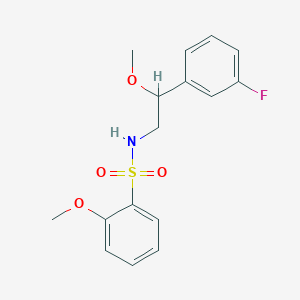 molecular formula C16H18FNO4S B2630479 N-(2-(3-fluorophenyl)-2-methoxyethyl)-2-methoxybenzenesulfonamide CAS No. 1797027-14-5