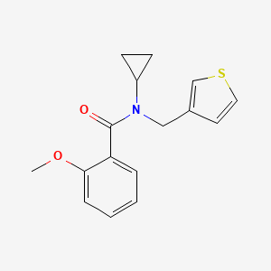 molecular formula C16H17NO2S B2630480 N-cyclopropyl-2-methoxy-N-(thiophen-3-ylmethyl)benzamide CAS No. 1234991-57-1