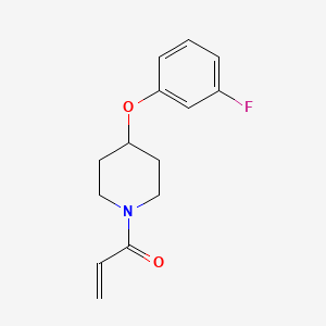 molecular formula C14H16FNO2 B2630484 1-[4-(3-Fluorophenoxy)piperidin-1-yl]prop-2-en-1-one CAS No. 2176843-91-5