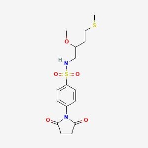 4-(2,5-Dioxopyrrolidin-1-yl)-N-(2-methoxy-4-methylsulfanylbutyl)benzenesulfonamide