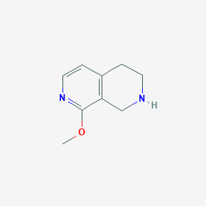 molecular formula C9H12N2O B2630498 8-Methoxy-1,2,3,4-tetrahydro-2,7-naphthyridine CAS No. 1636162-23-6