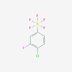 molecular formula C6H3ClF5IS B2630508 (4-Chloro-3-iodophenyl)-pentafluoro-lambda6-sulfane CAS No. 2361634-44-6