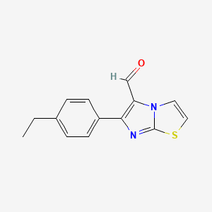 molecular formula C14H12N2OS B2630509 6-(4-Ethylphenyl)imidazo[2,1-b][1,3]thiazole-5-carbaldehyde CAS No. 562792-85-2