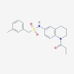 molecular formula C20H24N2O3S B2630512 N-(1-propionyl-1,2,3,4-tetrahydroquinolin-6-yl)-1-(m-tolyl)methanesulfonamide CAS No. 946381-58-4